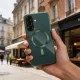 Tech-Protect MagFlex MagSafe vāciņš Samsung Galaxy A37 5G, caurspīdīgs / zaļš