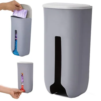 Wall-Mounted Plastic Bag Holder, Kitchen Storage Organizer
