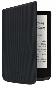 PocketBook Touch Lux 4 / HD 3 / Lux 5, Basic 4 / Lux 2, Color Shell Cover e-grāmatu lasītāja vāciņš, Melns