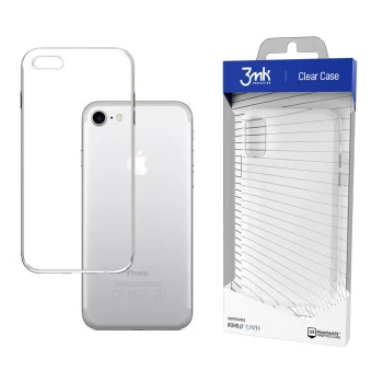 Apple iPhone 7 / 8 / SE (2020) (2022) 4.7" 3MK Clear Case Cover, Transparent | Caurspīdīgs Silikona Vāciņš...