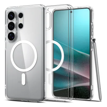 Spigen Ultra Hybrid Mag MagSafe vāciņš priekš Samsung Galaxy S26 Ultra, caurspīdīgs/balts