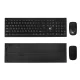Bezvadu tastatūras un peles komplekts NanoRS RS580, 2.4 GHz, 1200 DPI, melns