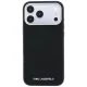 Чехол Karl Lagerfeld Grained Elongated Logo MagSafe для iPhone 17/18 Pro Max, черный