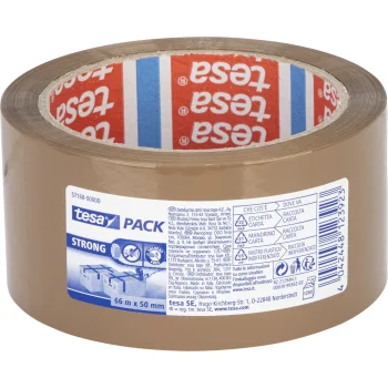 Упаковочная лента Tesa tesapack Strong 66 м x 50 мм, коричневая (57168)
