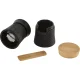 Peugeot Bali Fonte Pepper Mill and Salt Cellar Set with Tray 8cm Black