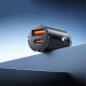 Orico MiniRing 30W USB-A un USB-C auto lādētājs - Melns