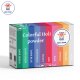 Holi krāsu pulvera komplekts 10x100g Holi Cow 27334, daudzkrāsains