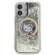 Hello Kitty iPhone 16 vāciņš Liquid Glitter Fever MagSafe, zelta
