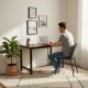Datora galds 120x60 cm ModernHome darbam un mācībām, tumšs riekstkoks