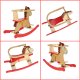 Koka Šūpuļzirgs Šūpuļzirdziņš ar Atzveltni | Wooden Rocking Horse with Backrest
