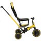 Bērnu Trīsritenis Ratiņi Tricikls TRIKE FIX V4, Melns-Dzeltens | Kids Baby Trolley Bike Tricycle Stroller Buggy