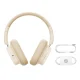 Baseus Bowie H1i Wireless Bluetooth Over-Ear Headphones, White | Bezvadu uz Auss Liekamas Austiņas Ausis ar Mikrofonu