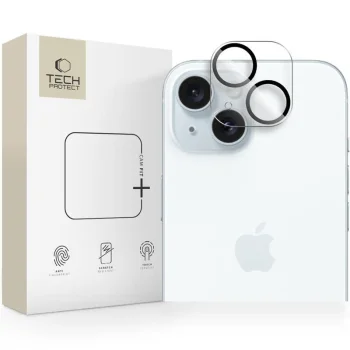 Защитное стекло на камеру Tech-Protect Cam Fit+ для iPhone 14 / 15 / Plus, прозрачное