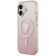 Чехол Guess IML Gradient Triangle Logo MagSafe для iPhone 17, розовый