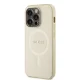 Apple iPhone 15 Pro Max 6.7\'\' Guess Saffiano MagSafe Case Cover (GUHMP15XPSAHMCB), Gold | Telefona Maciņš Vāks...