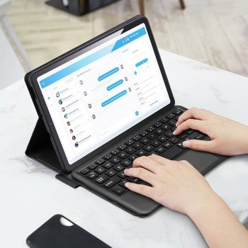 Samsung Galaxy Tab S6 Lite (SM-P610 / P615) Dux Ducis Touchpad Keyboard Book Cover Case, Black | Чехол...