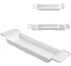Vannas istabas plaukts ar regulējamu garumu, vannas paliktnis, Balts | Bathroom Bath Bridge Shelf