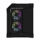 Darkflash FT350 datora korpuss ar 5 aRGB ventilatoriem, melns