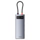 Baseus Metal Gleam 7in1 HDMI 4K 60Hz USB-C Hub / 3x USB 3.0 / USB-C PD / SD / microSD - Gray