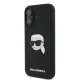 Чехол Karl Lagerfeld Silicone Karl & Choupette Head MagSafe для iPhone 16, черный