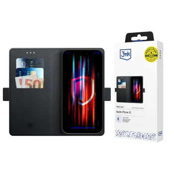 3mk iPhone 15 Wallet Case, Black