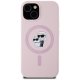 Чехол Karl Lagerfeld Silicone Karl&Choupette MagSafe для iPhone 15, Розовый