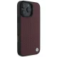 BMW iPhone 16 Pro Max vāciņš Sign Leather Diamond Metal Logo MagSafe, sarkans