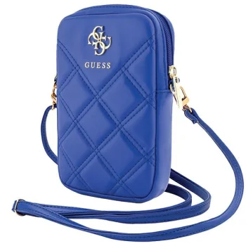 Сумка для телефона Guess Zip Quilted 4G, синяя