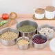Набор кухонных мисок с крышками, 5 шт., нержавеющая сталь
