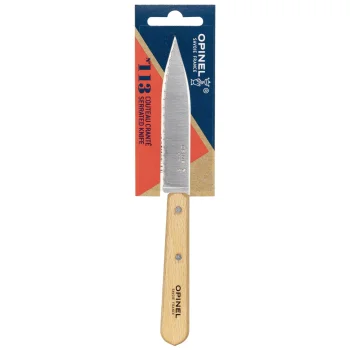 Зубчатый кухонный нож Opinel № 113, 10 см, натуральный