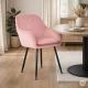 Комплект из 2 мягких велюровых стульев ModernHome, розовый
