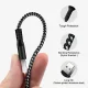 Maclean MCE473 microUSB kabelis, Fast Charge 2.4A, 1m, Melns