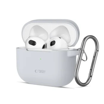 Чехол Tech-Protect Silicone Hook для Apple AirPods 3, серый