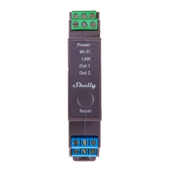 Shelly Pro 2 2-Channel DIN Rail Relay, WiFi/LAN