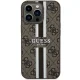 Чехол Guess для iPhone 13 / 13 Pro 4G Printed Stripes MagSafe, коричневый