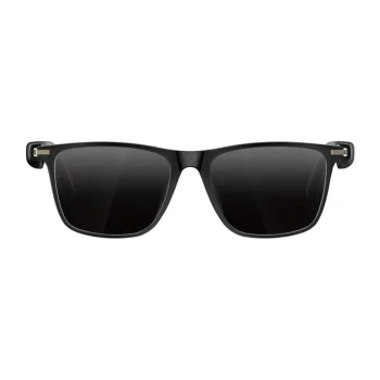 COLMI M01Pro viedās saulesbrilles ar Bluetooth un AI funkcijām, melnas