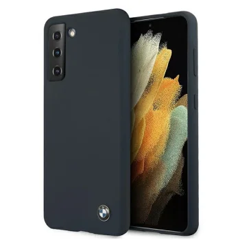 Чехол BMW Silicone Signature для Samsung Galaxy S21, темно-синий