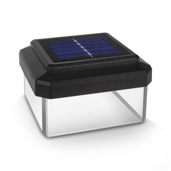 GreenBlue GB128 LED solārā lampa stabam, 100x100mm, melna