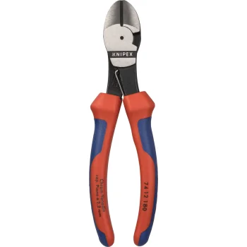 KNIPEX 74 12 180 High Leverage Diagonal Cutters, 180 mm