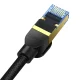 Baseus быстрый интернет-кабель RJ45 cat.7 10Gbps 10м плетеный черный