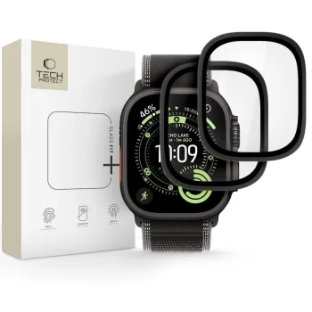 Aizsargstikls Tech-Protect Glass Ring priekš Apple Watch Ultra 49 mm, 2 gab., melns