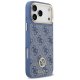 Guess 4G Strass Logo ar lielu siksnu un metāla pogām MagSafe vāciņš iPhone 17 Pro Max — zils | Phone Case Cover