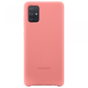 Original Samsung Galaxy A71 (SM-A715F) Rubber Silicone Case Cover, Pink (EF-PA715TPEGEU) | Oriģināls Silikona...