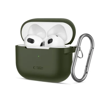 Чехол Tech-Protect Silicone Hook для Apple AirPods 3, зеленый
