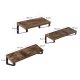 Floating Shelves Set of 3, Industrial Wall Shelves for Living Room Bedroom, Rustic Brown
