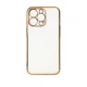 Vāciņš Xiaomi Redmi Note 11 Pro Lighting Color Case, ar zelta rāmi, balts