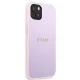Guess Saffiano Hot Stamp & Metal Logo vāciņš iPhone 13 mini, violets