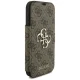 Чехол-книжка Guess Book 4G Metal Logo для iPhone 18 Pro / 17 Pro, коричневый