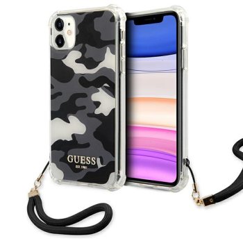Guess iPhone 11 vāciņš Melns Camo Collection