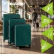 Набор чемоданов Trizand 3в1, ABS, зеленый